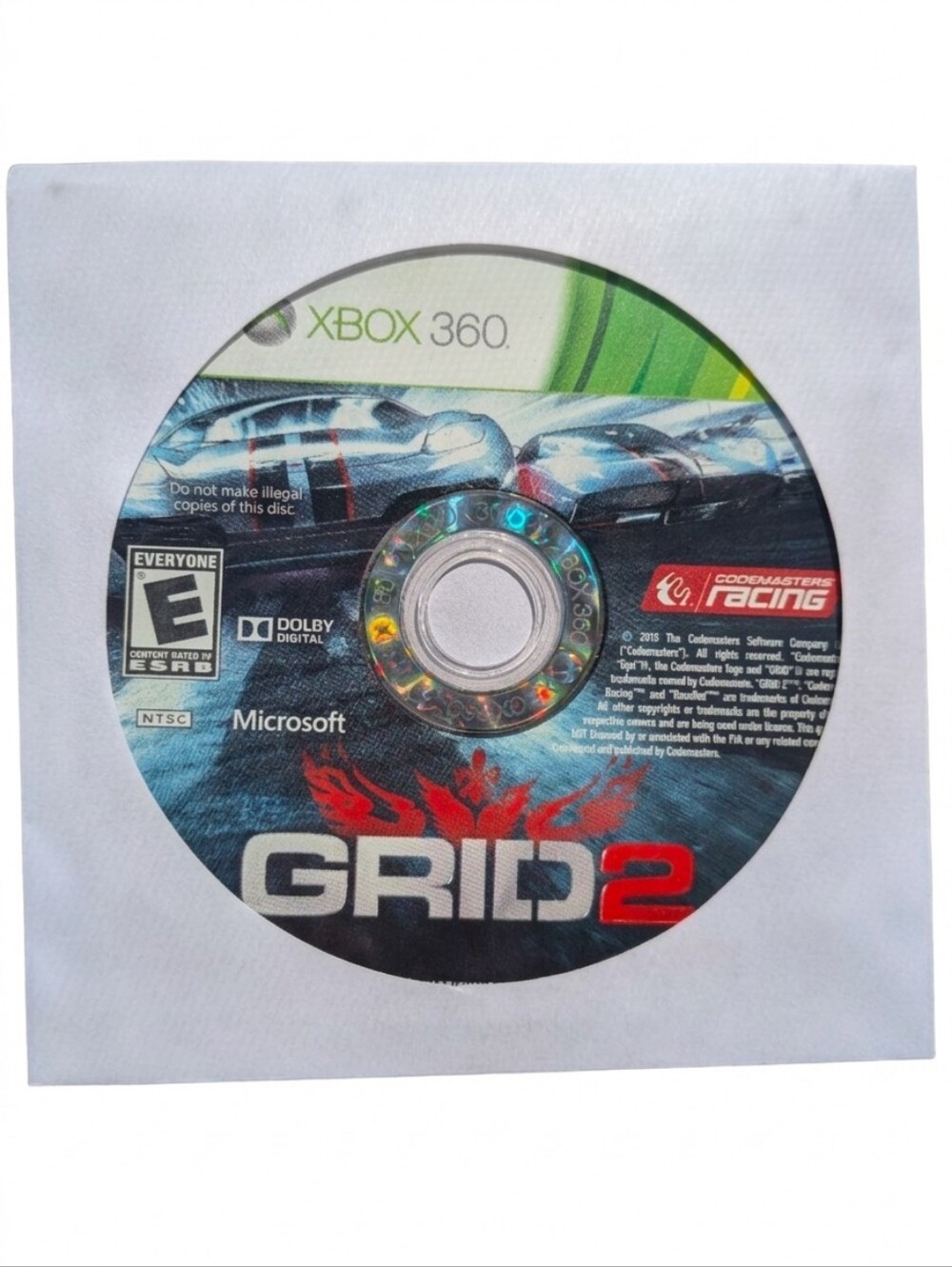 GRID 2 Microsoft Xbox 360 (Racing Game) Disc Only Mint Condition